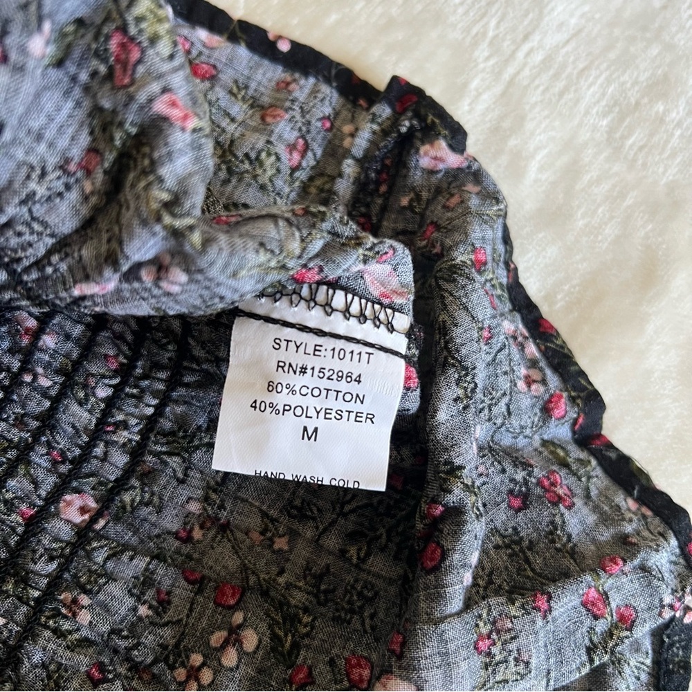 Trinity Ruched Ruffle Floral Top - Picture 3 of 5